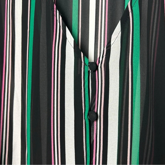 Love & Legend Striped Chiffon High Low Dress  4X - Picture 5 of 7